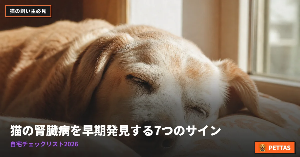 猫の腎臓病を早期発見する7つのサイン｜自宅チェックリスト2026