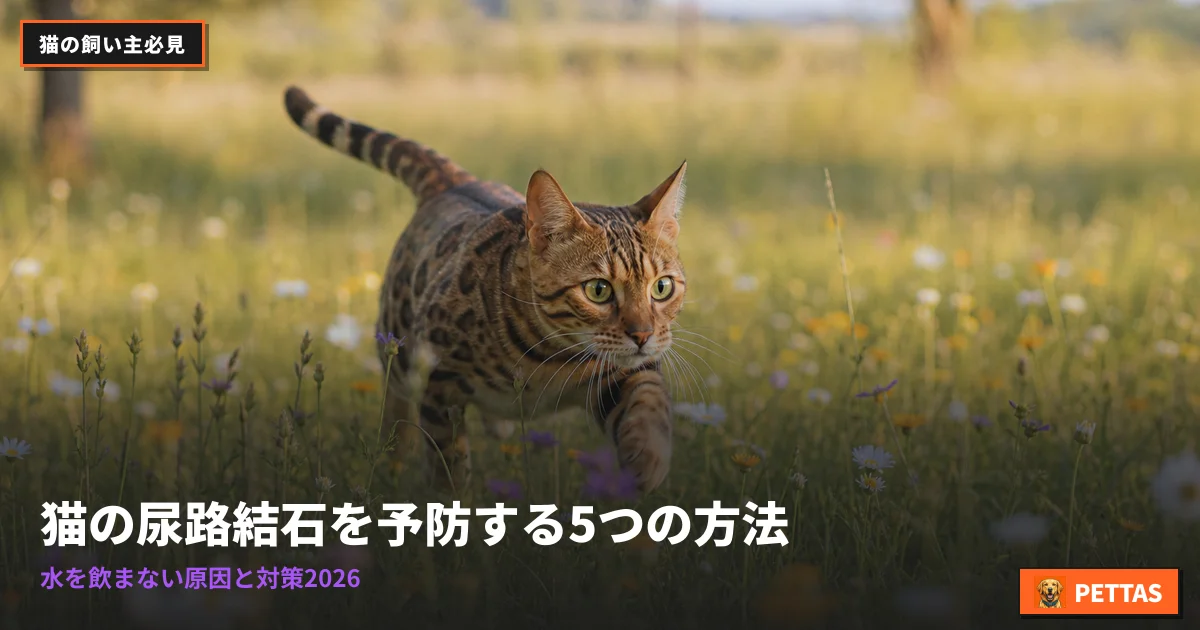 猫の尿路結石を予防する5つの方法｜水を飲まない原因と対策2026