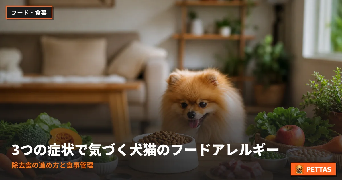 3つの症状で気づく犬猫のフードアレルギー｜除去食の進め方と食事管理