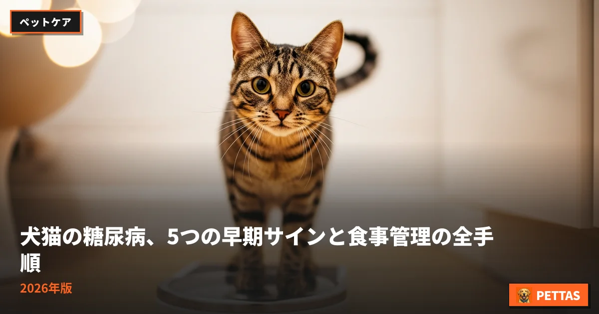 犬猫の糖尿病、5つの早期サインと食事管理の全手順｜2026年版