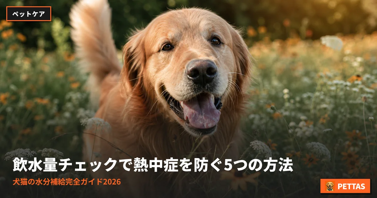 飲水量チェックで熱中症を防ぐ5つの方法｜犬猫の水分補給完全ガイド2026