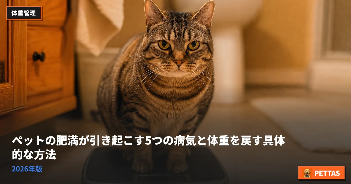 ペットの肥満が引き起こす5つの病気と体重を戻す具体的な方法｜2026年版