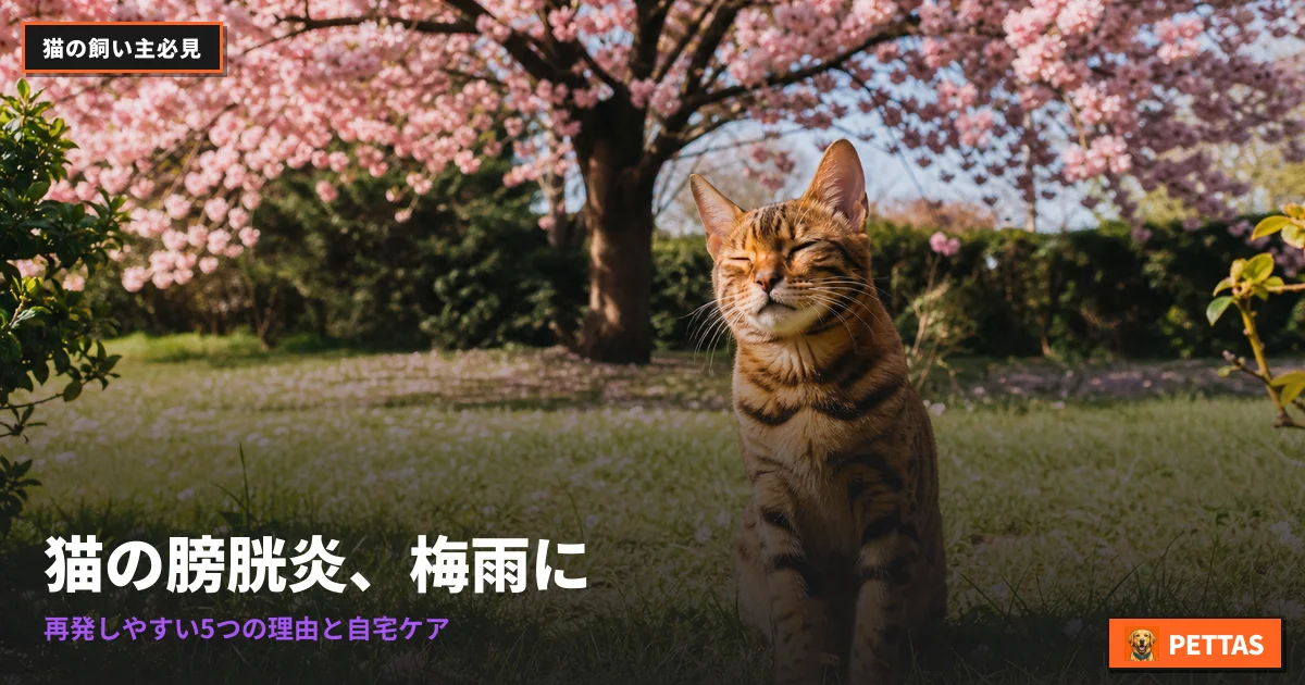 猫の膀胱炎、梅雨に再発しやすい5つの理由と自宅ケア