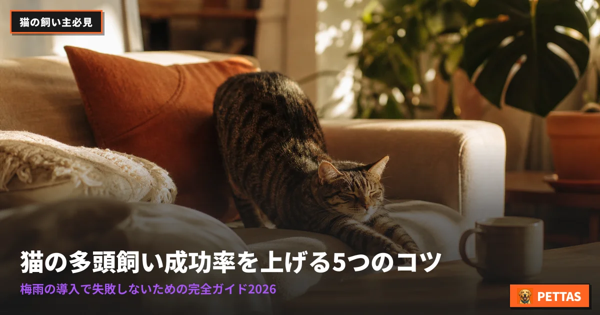 猫の多頭飼い成功率を上げる5つのコツ｜梅雨の導入で失敗しないための完全ガイド2026