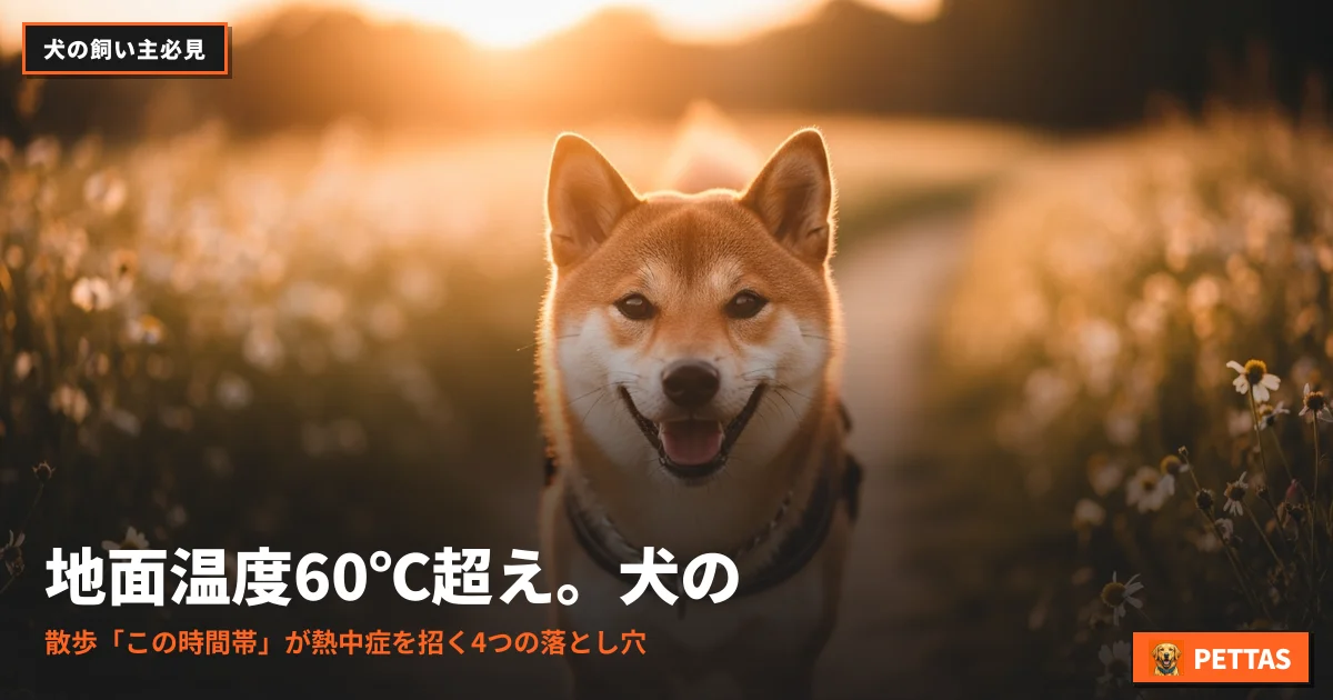 地面温度60℃超え。犬の散歩「この時間帯」が熱中症を招く4つの落とし穴